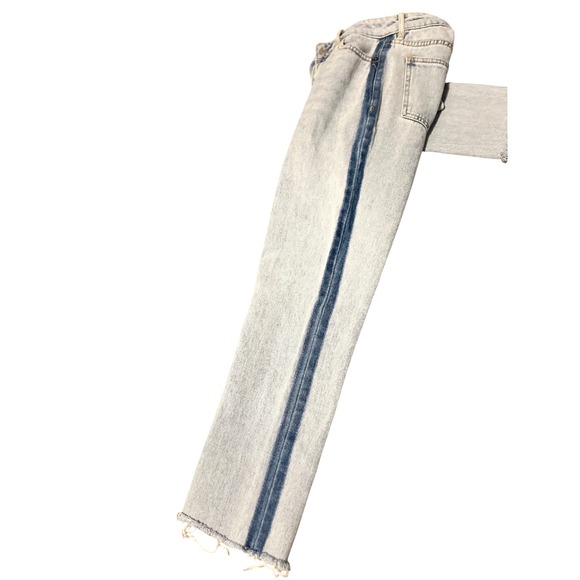 PacSun Mom Jeans Women's Size 24 Light Wash Blue‎ Denim Stripe Side Detail - Picture 7 of 11